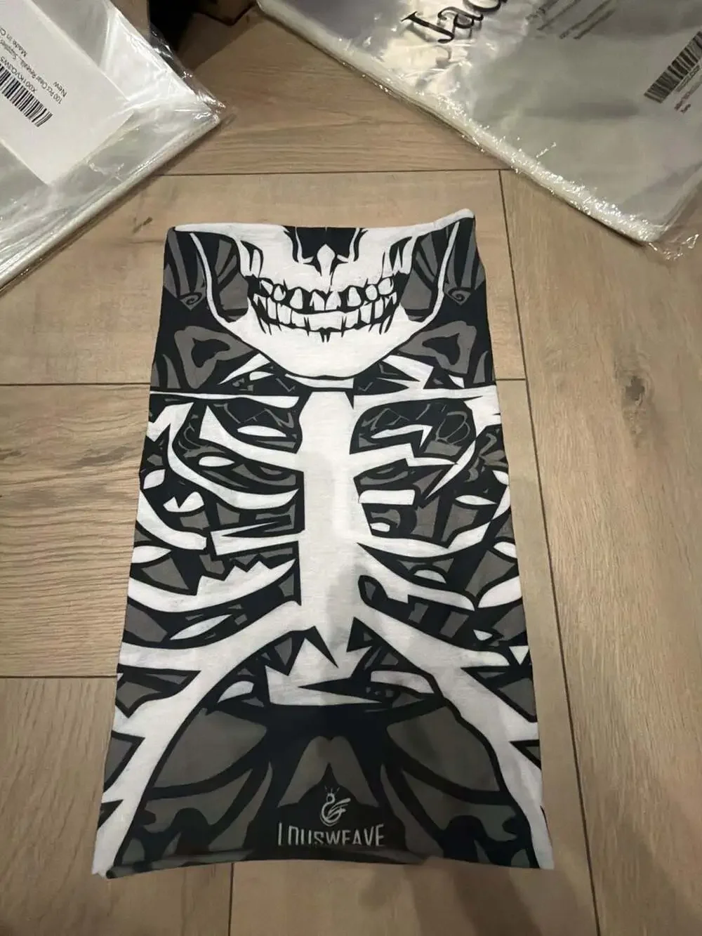 Lousweave Skeleton Print Seamless Neck Gaiter Face Mask